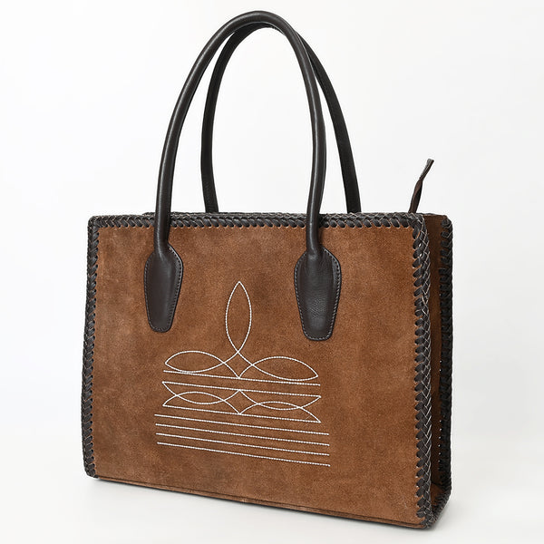 ADBGM484 Tote Genuine W. Suede Leather women bag by Hilason – Cowboy and equestrian accessories