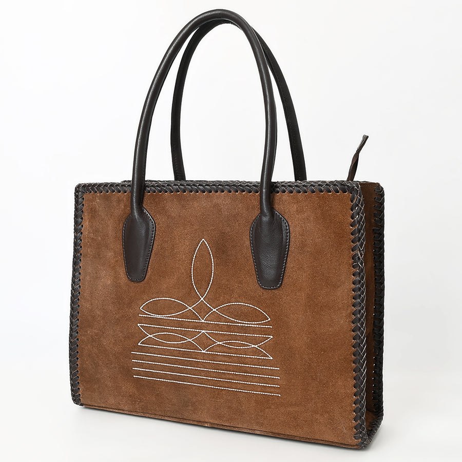 ADBGM484 Tote Genuine W. Suede Leather women bag by Hilason – Cowboy and equestrian accessories