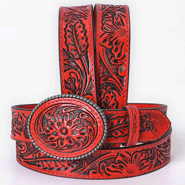 Beautifully hand tooled Genuine American Leather Belt Men and Women - Uhorse