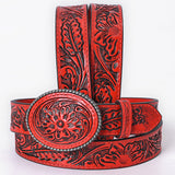 American Darling Beautifully hand tooled Genuine Leather Belt Men and Women - Medium