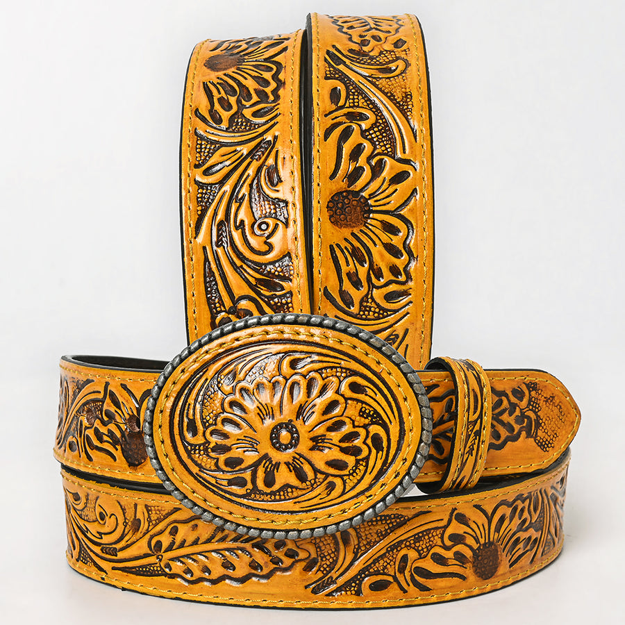 AMERICAN DARLING Beautifully Hand Tooled American Leather Unisex Belt - Uhorse