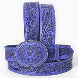 Beautifully hand tooled Genuine American Leather Belt Men and  Women