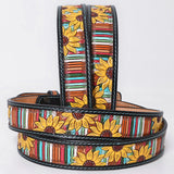 American Darling Beautifully Hand Tooled Brown Genuine Leather Apparel Belt Men and Women