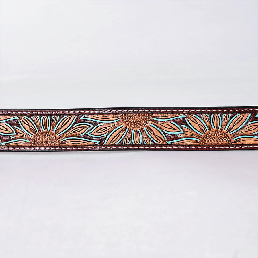 American Darling Beautifully Hand Tooled Brown Genuine Leather Apparel Belt Men and Women