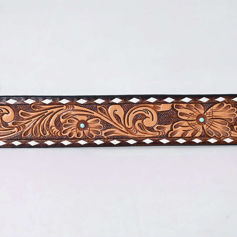 American Darling Belt Beautifully Hand Tooled Leather Unisex | Western Handcrafted