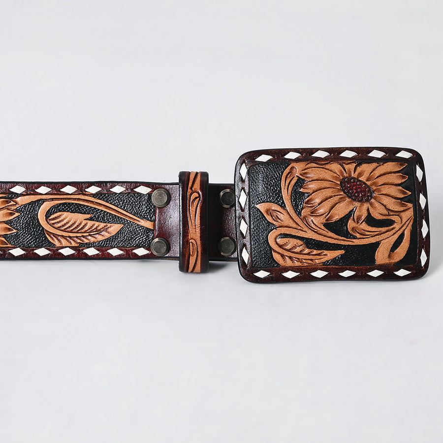 American Darling Beautifully Hand tooled Leather Unisex Belt| Western Belt | Handcrafted