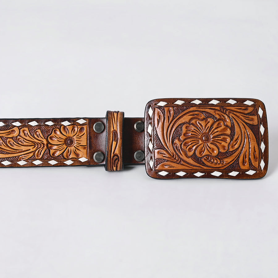 American Darling Beautifully Hand tooled Leather Unisex Belt| Western Belt | Handcrafted