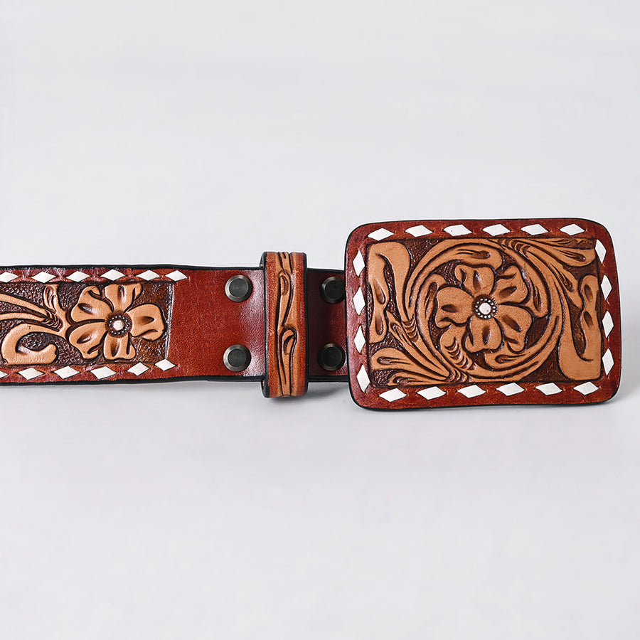 American Darling Beautifully Hand tooled Leather Unisex Belt| Western Belt | Handcrafted