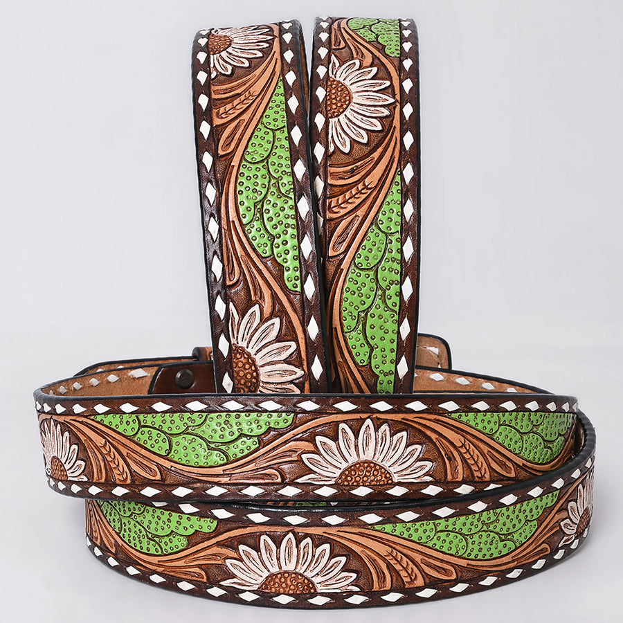American Darling Beautifully Hand tooled Leather Unisex Belt| Western Belt | Handcrafted
