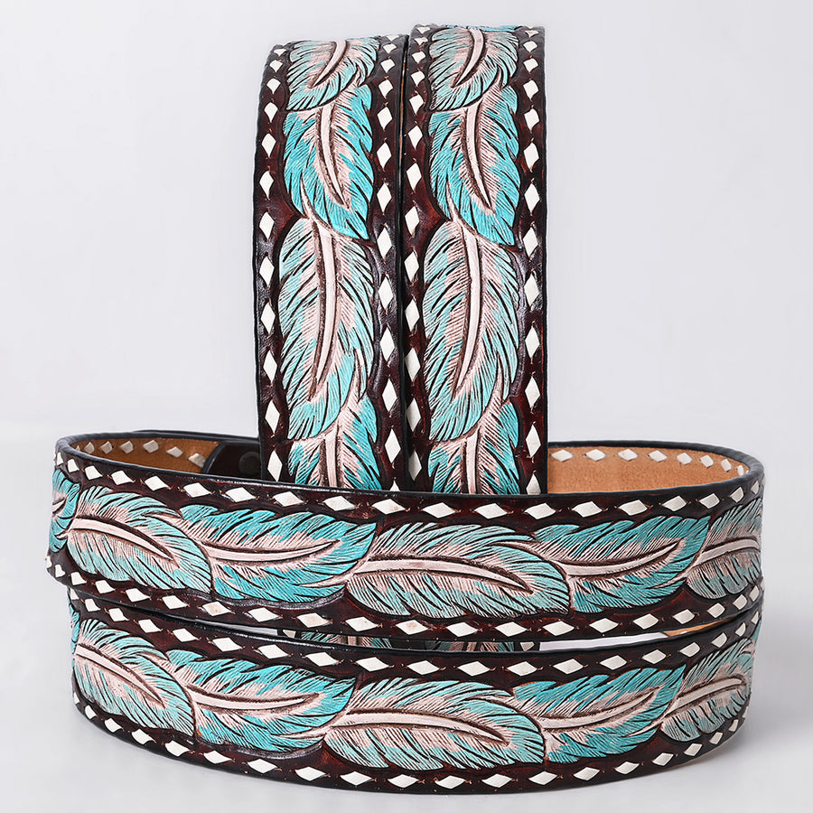 American Darling Beautifully Hand tooled Leather Unisex Belt| Western Belt | Handcrafted