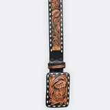 Beautifully Hand Tooled Genuine American Leather Belt Men and Women