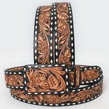 Beautifully Hand Tooled Genuine American Leather Belt Men and Women