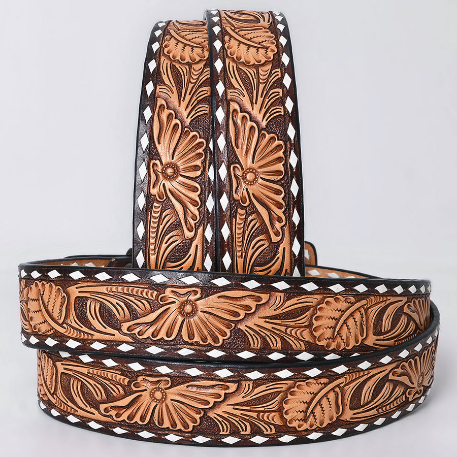 American Darling Beautifully Hand tooled Leather Unisex Belt| Western Belt | Handcrafted