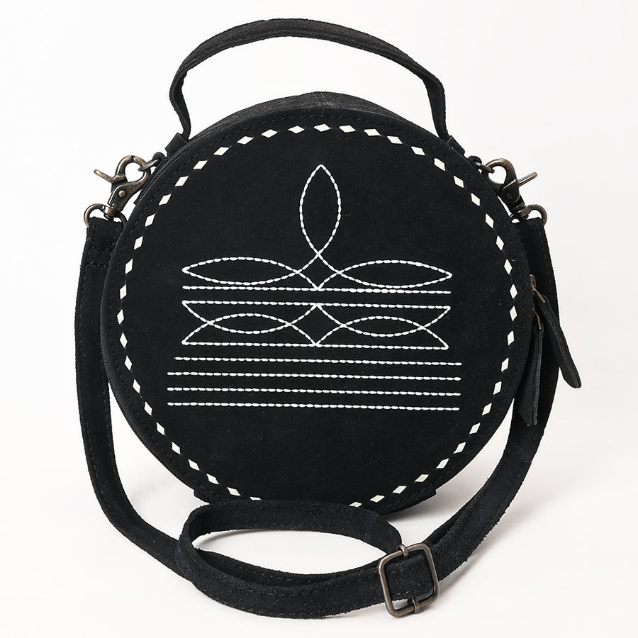 American Darling Genuine Suede Leather Women Canteen Bag Western Handbag Purse | Travel Clutch
