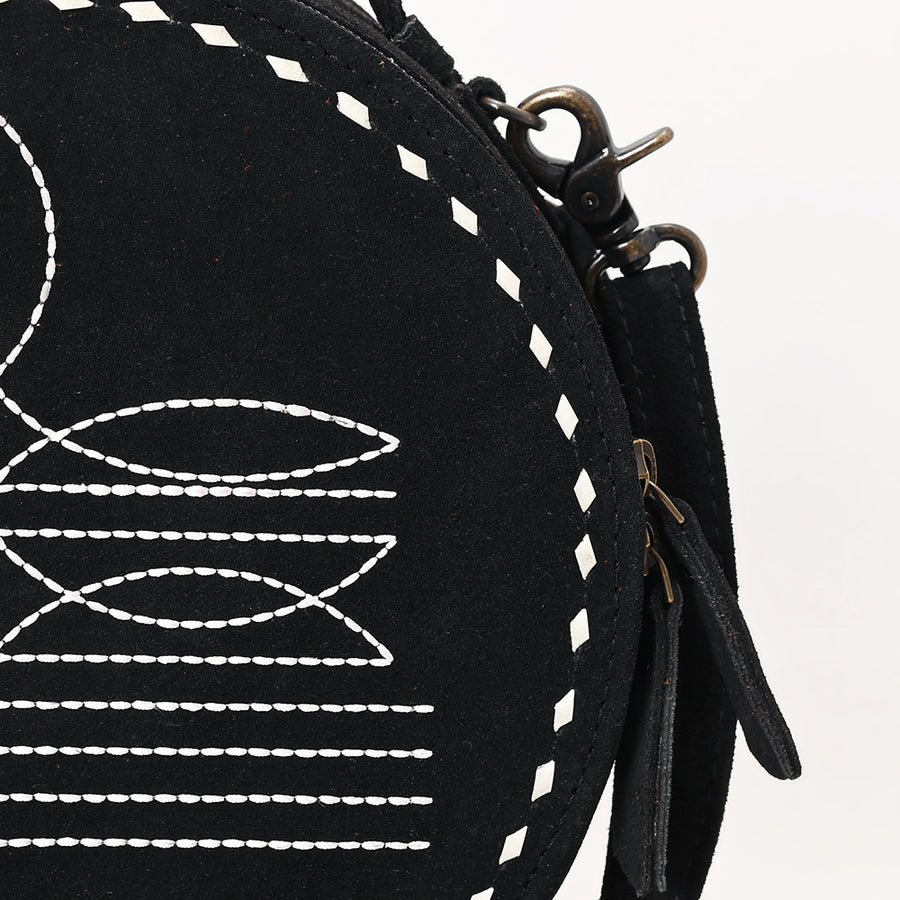 American Darling Genuine Suede Leather Women Canteen Bag Western Handbag Purse | Travel Clutch
