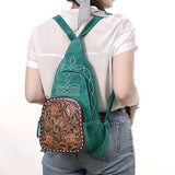 American Darling Sling Hand Tooled Genuine Leather Women Bag Western Handbag Purse