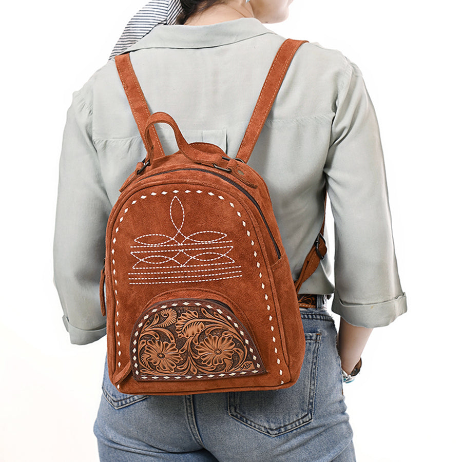 American Darling Backpack Hand Tooled Genuine Leather Women's Bag Western Handbag Purse | for Women Cute