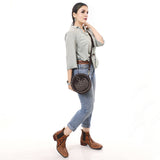 American Darling Suede Bag Genuine Leather Canteen Bag