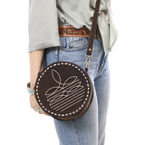 American Darling Suede Bag Genuine Leather Canteen Bag