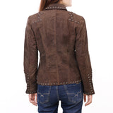 ADJKTLTR04 Genuine Vintage leather Women shirt jacket dress ladies girl