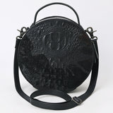 American Darling Canteen Crocodile Embossed Genuine Leather Women Bag Western Handbag Purse