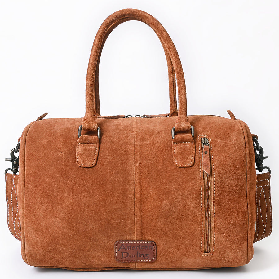 American Darling Duffel Genuine Suede Leather women's bag, western handbag, purse| handbag | Hand tooled purse