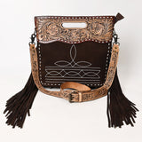 American Darling Beautifully Hand Tooled Genuine Leather women bag western handbag purse