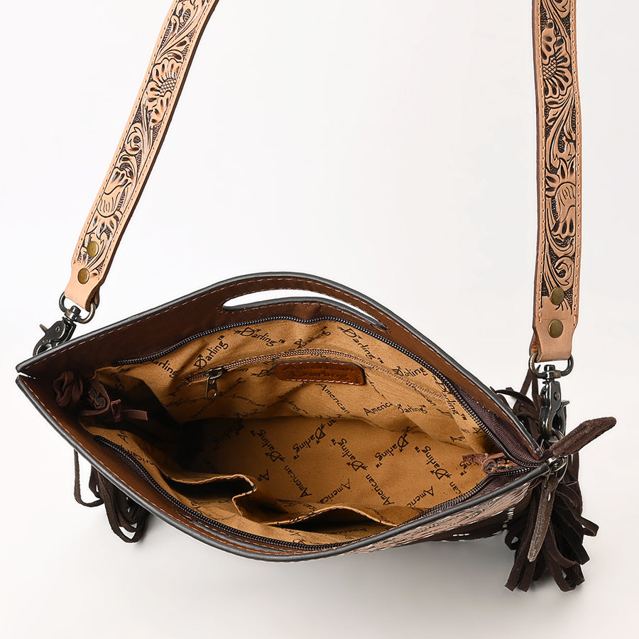 American Darling Crossbody Beautifully Hand Tooled Genuine Leather Women's Bag Western Handbag Purse| Bag