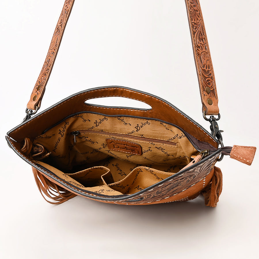 American Darling Crossbody Beautifully Hand Tooled Genuine Leather Women's Bag Western Handbag Purse| Bag