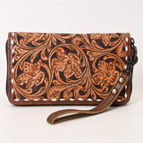 American Darling Wristlet Beautifully Hand Tooled  Genuine Leather women bag western handbag purse