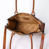 American Darling Hand-Tooled Leather Tote Bag with Arrow Carving Full-Grain Leather Spacious Interior Dual Handles & Secure YKK Zipper