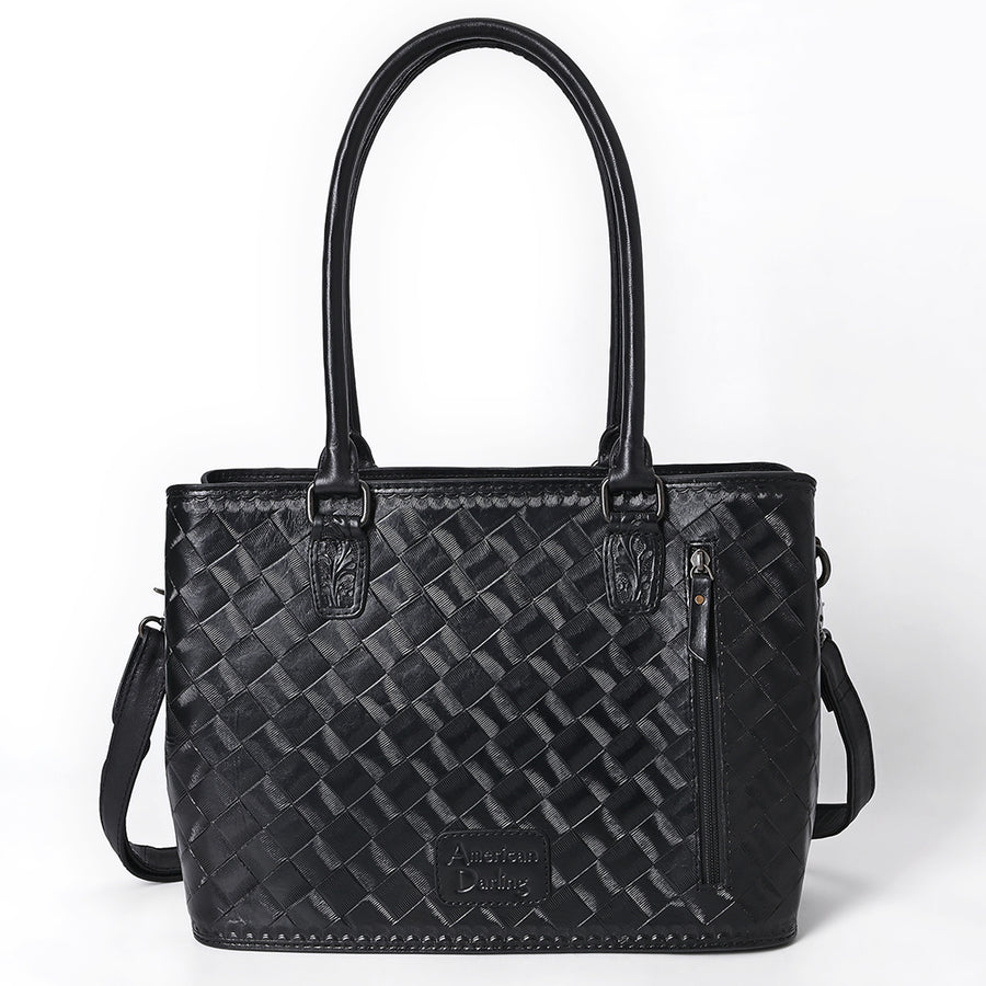 American Darling Western Hand Tooled Leather Tote Bag – Premium Floral Carved Genuine Leather, Spacious Everyday Tote with YKK Zipper & Durable Construction