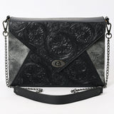 American Darling Envelope Hand Tooled Hair-on Genuine Leather women bag western handbag purse