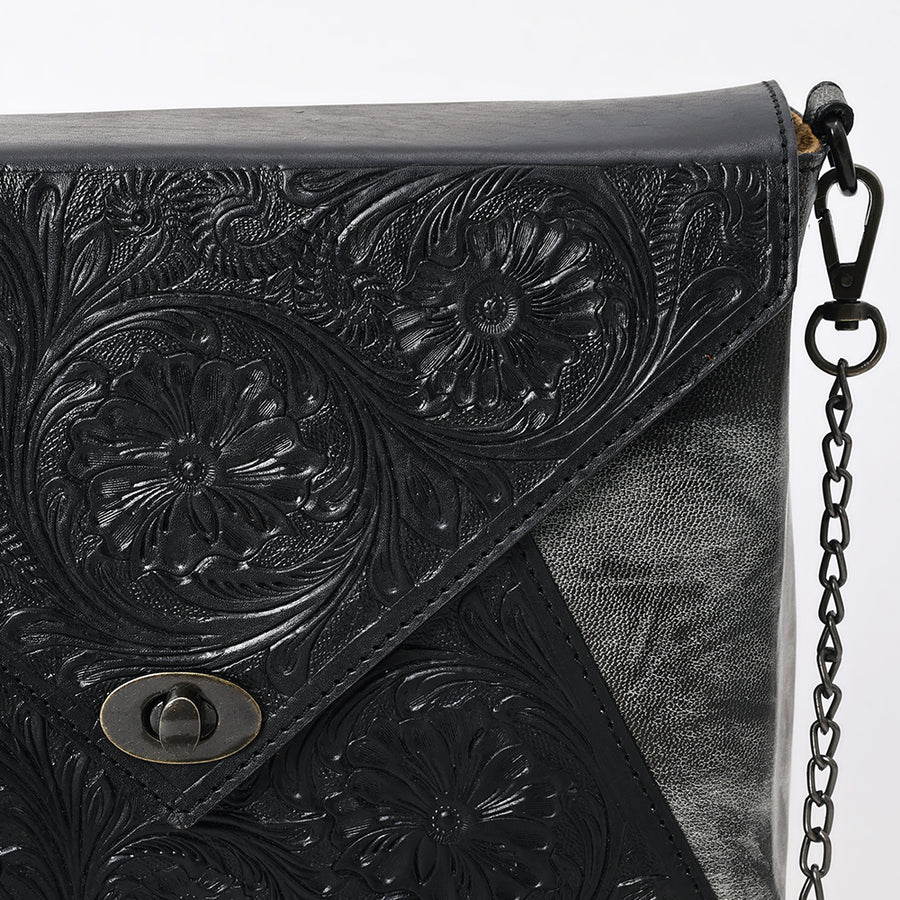 American Darling Envelope Hand Tooled Hair-On Genuine Leather Women Bag Western Handbag Purse | for