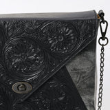 American Darling Envelope Hand Tooled Hair-On Genuine Leather Women Bag Western Handbag Purse | for