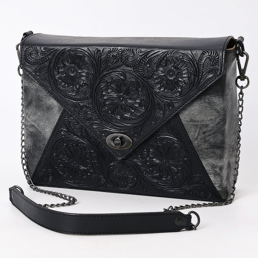 American Darling Envelope Hand Tooled Hair-On Genuine Leather Women Bag Western Handbag Purse | for - Uhorse
