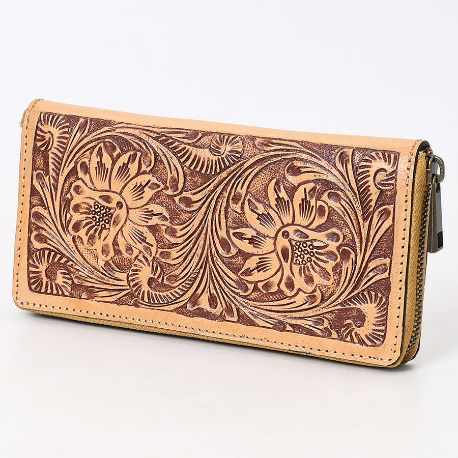 American Darling Clutch Beautifully Hand Tooled Genuine Leather women bag western handbag purse - Uhorse