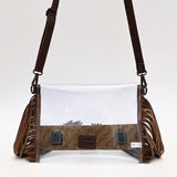 American Darling Clear Bag Beautifully Hand Tooled Genuine Leather Women Western Handbag Purse