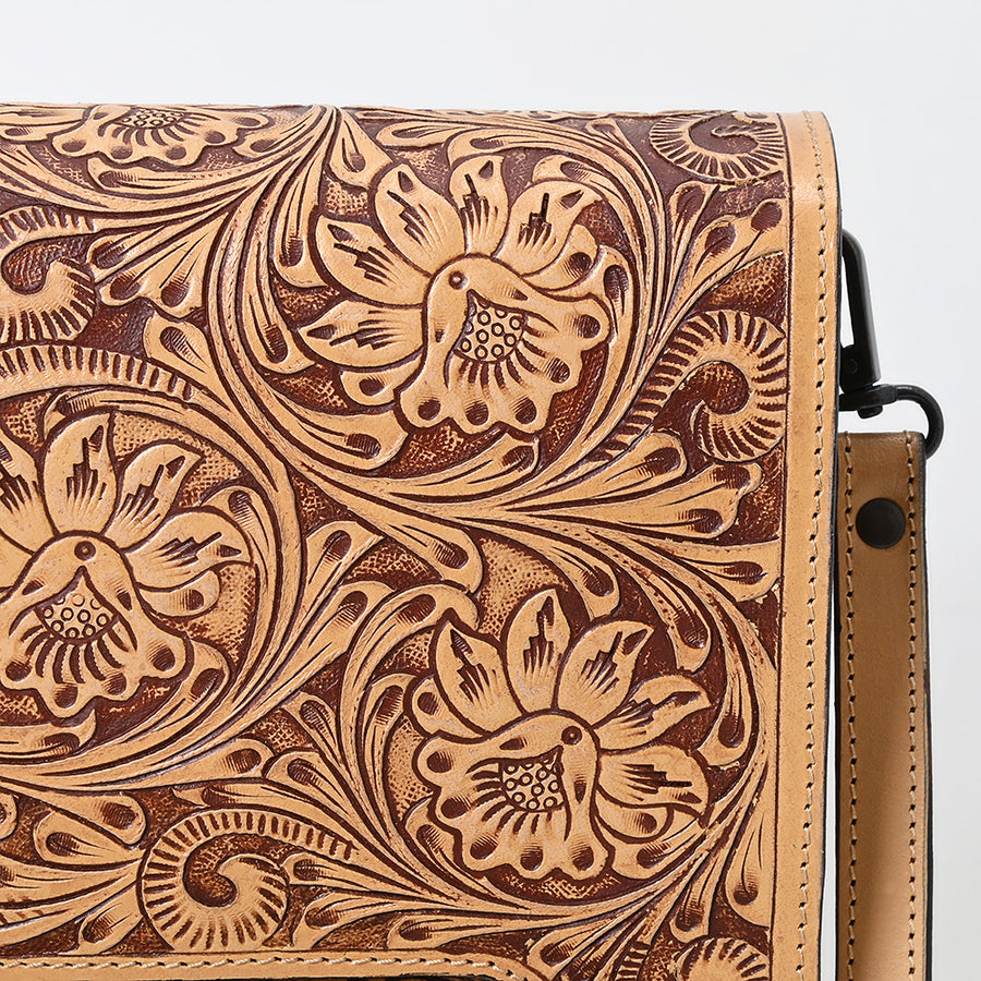 American Darling Small Crossbody Beautifully Hand Tooled Genuine Leather Women Bag Western Handbag Purse