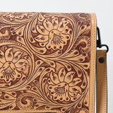 Small Crossbody Beautifully Hand Tooled Genuine Leather women bag western handbag purse