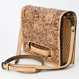 Small Crossbody Beautifully Hand Tooled Genuine Leather women bag western handbag purse