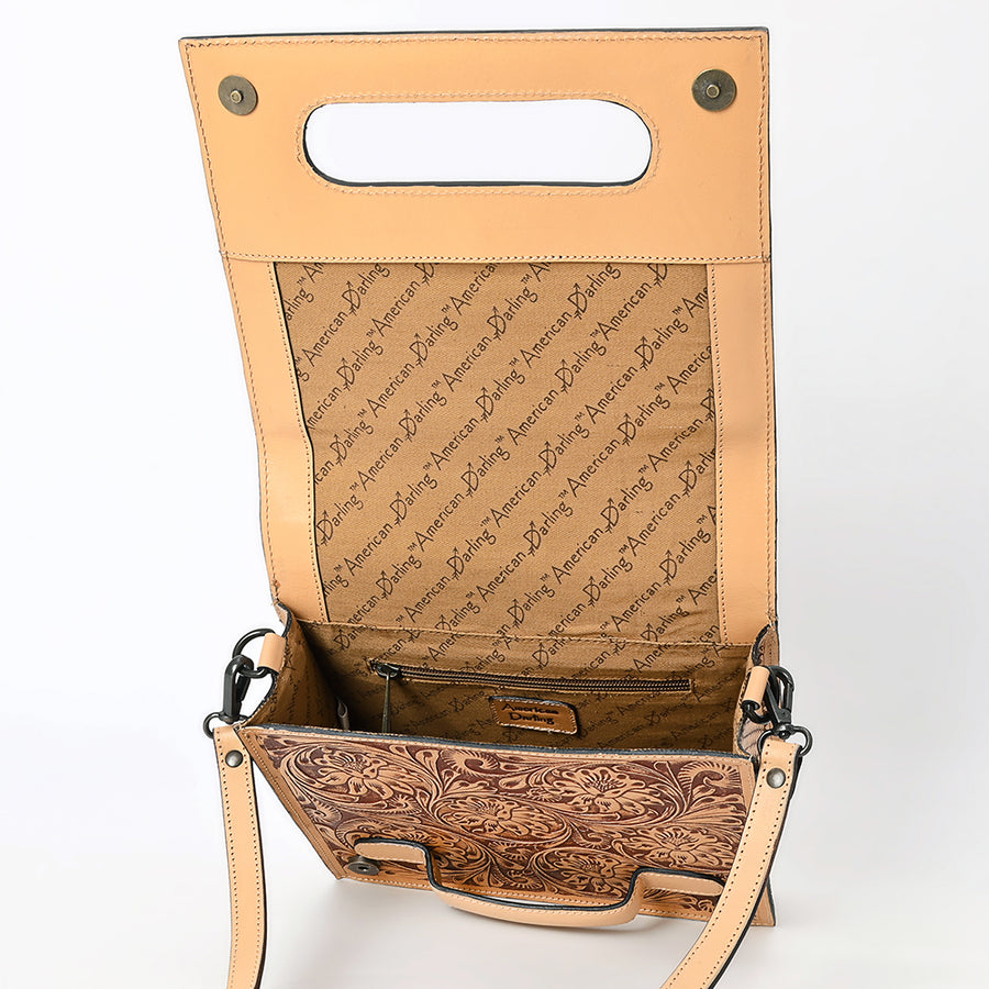 American Darling Small Crossbody Beautifully Hand Tooled Genuine Leather Women Bag Western Handbag Purse