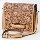 Small Crossbody Beautifully Hand Tooled Genuine Leather women bag western handbag purse