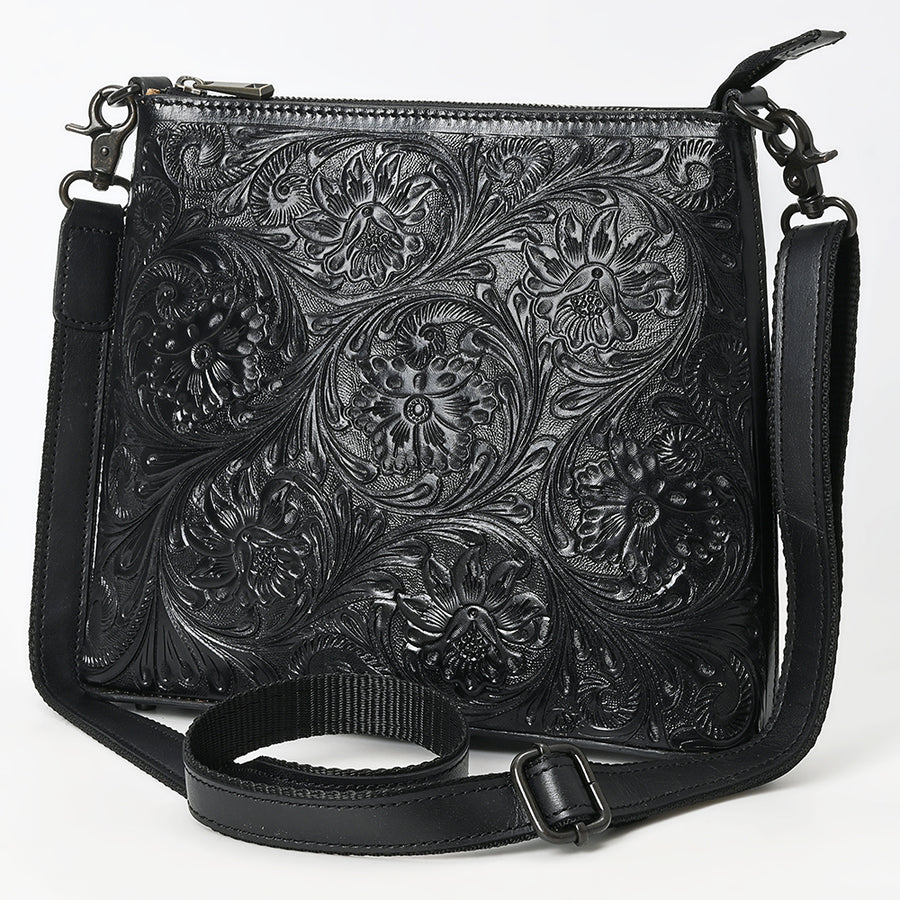 Crossbody Beautifully Hand Tooled Genuine Leather women bag western handbag purse - Uhorse