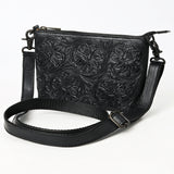 Small Crossbody Beautifully Hand Tooled Genuine Leather women bag western handbag purse