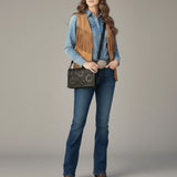 American Darling Wallet Beautifully Hand Tooled Genuine Leather Women Bag Western Handbag Purse | Handbags