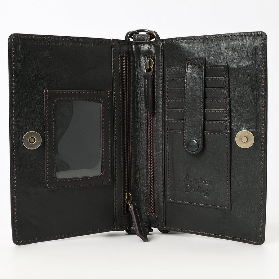 American Darling Wallet Beautifully Hand Tooled Genuine Leather Women Bag Western Handbag Purse | Handbags
