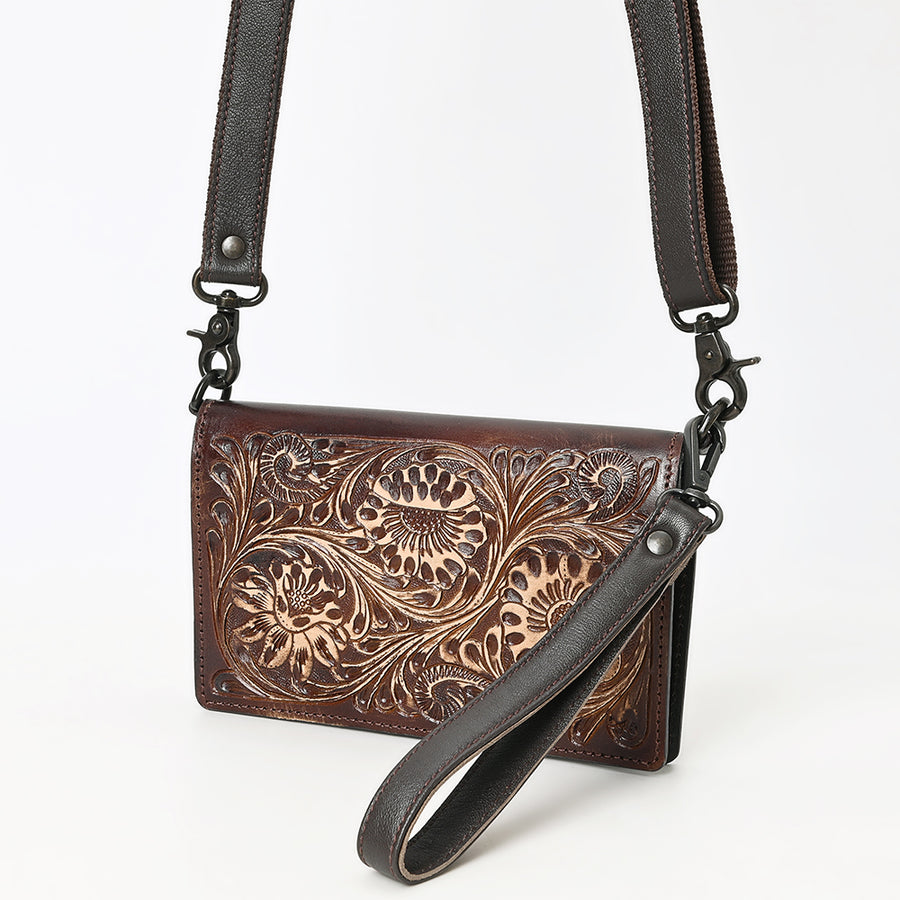 American Darling Wallet Beautifully Hand Tooled Genuine Leather Women Bag Western Handbag Purse | Handbags - Uhorse