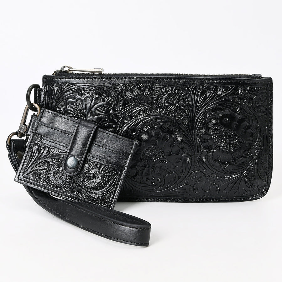 American Darling Wristlet Beautifully Hand Tooled Genuine Leather Women Bag Western Handbag Purse
