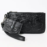 American Darling Wristlet Beautifully Hand Tooled Genuine Leather women bag western handbag purse